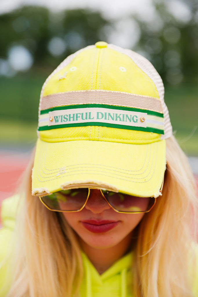 WISHFUL DINKING NEON DISTRESSED HAT HAT Judith March   