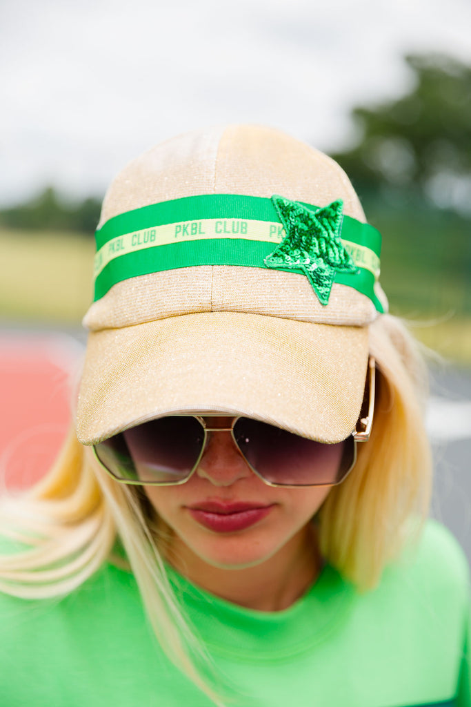 PICKLEBALL CLUB STAR GOLD HAT HAT Judith March   