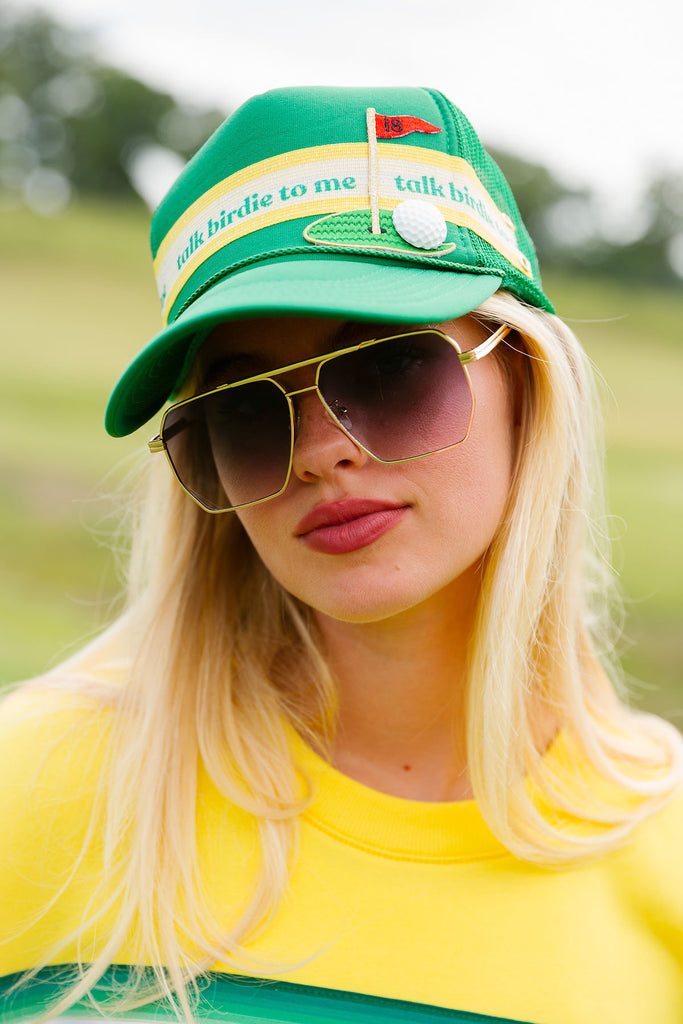TALK BIRDIE TO ME GREEN TRUCKER HAT (PRE-ORDER) HAT Judith March