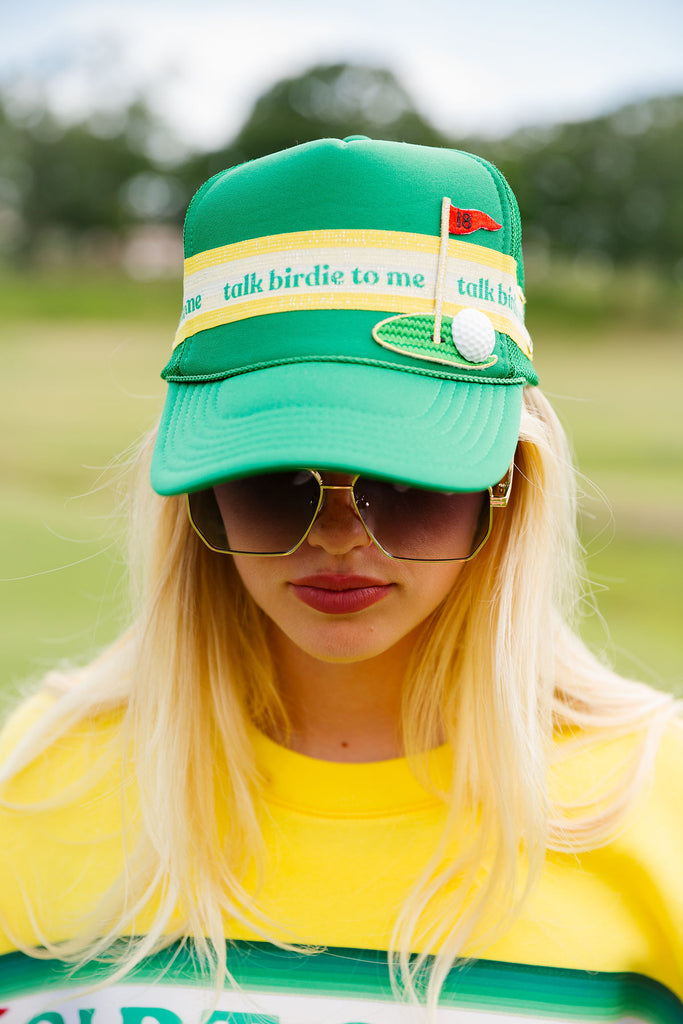 TALK BIRDIE TO ME GREEN TRUCKER HAT (PRE-ORDER) HAT Judith March