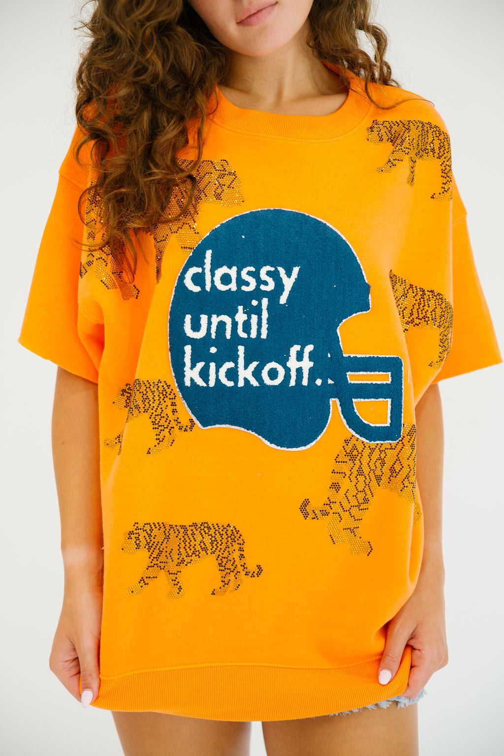 CLASSY UNTIL KICKOFF HELMET TIGER SLEEVELESS PULLOVER PULLOVER Judith March