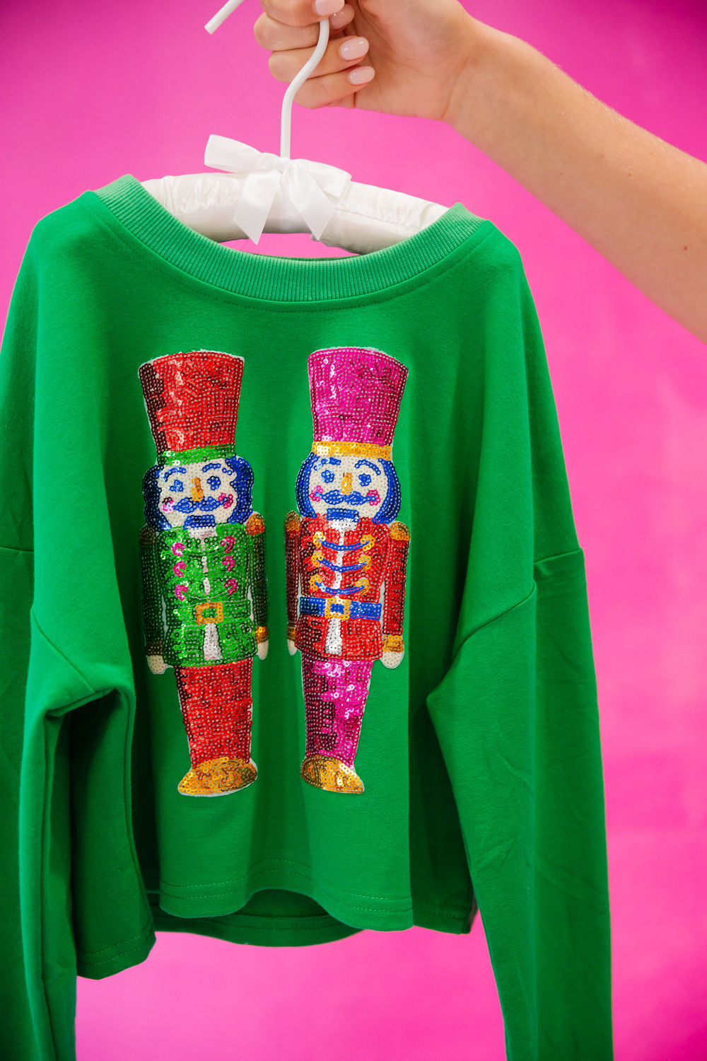 MINI KIDS SEQUIN NUTCRACKER PULLOVERS PULLOVER Judith March X-SMALL (2-4) GREEN