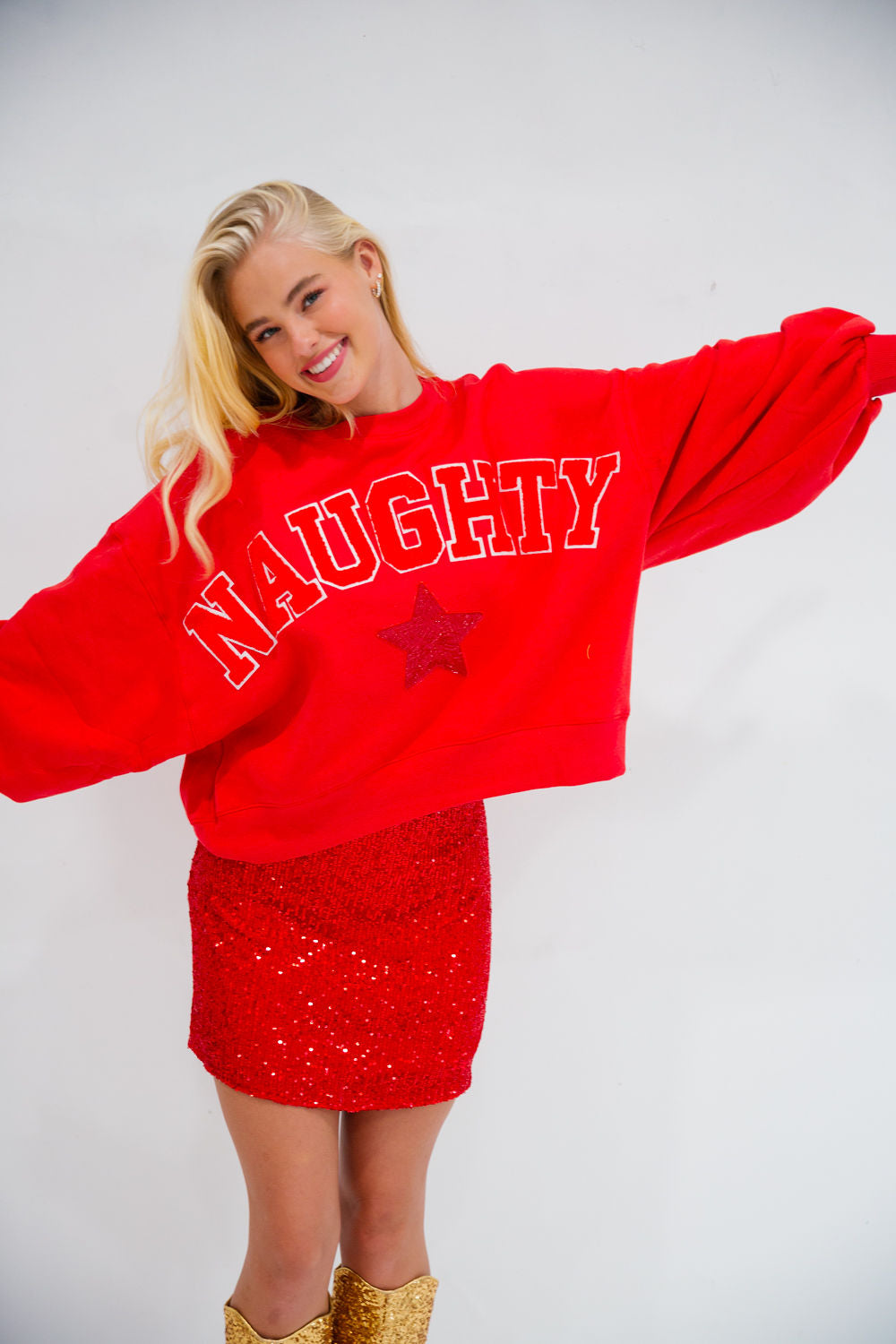 NAUGHTY OR NICE PULLOVERS PULLOVER Judith March