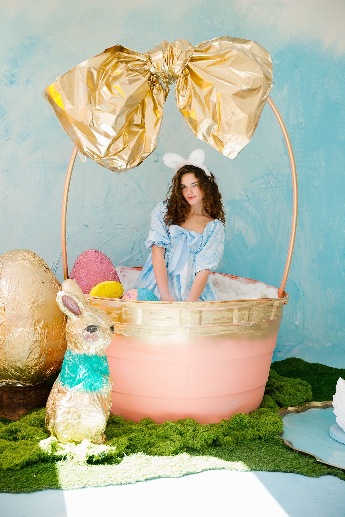 DREAM IN BLUE BOW DRESS DRESS Judith March