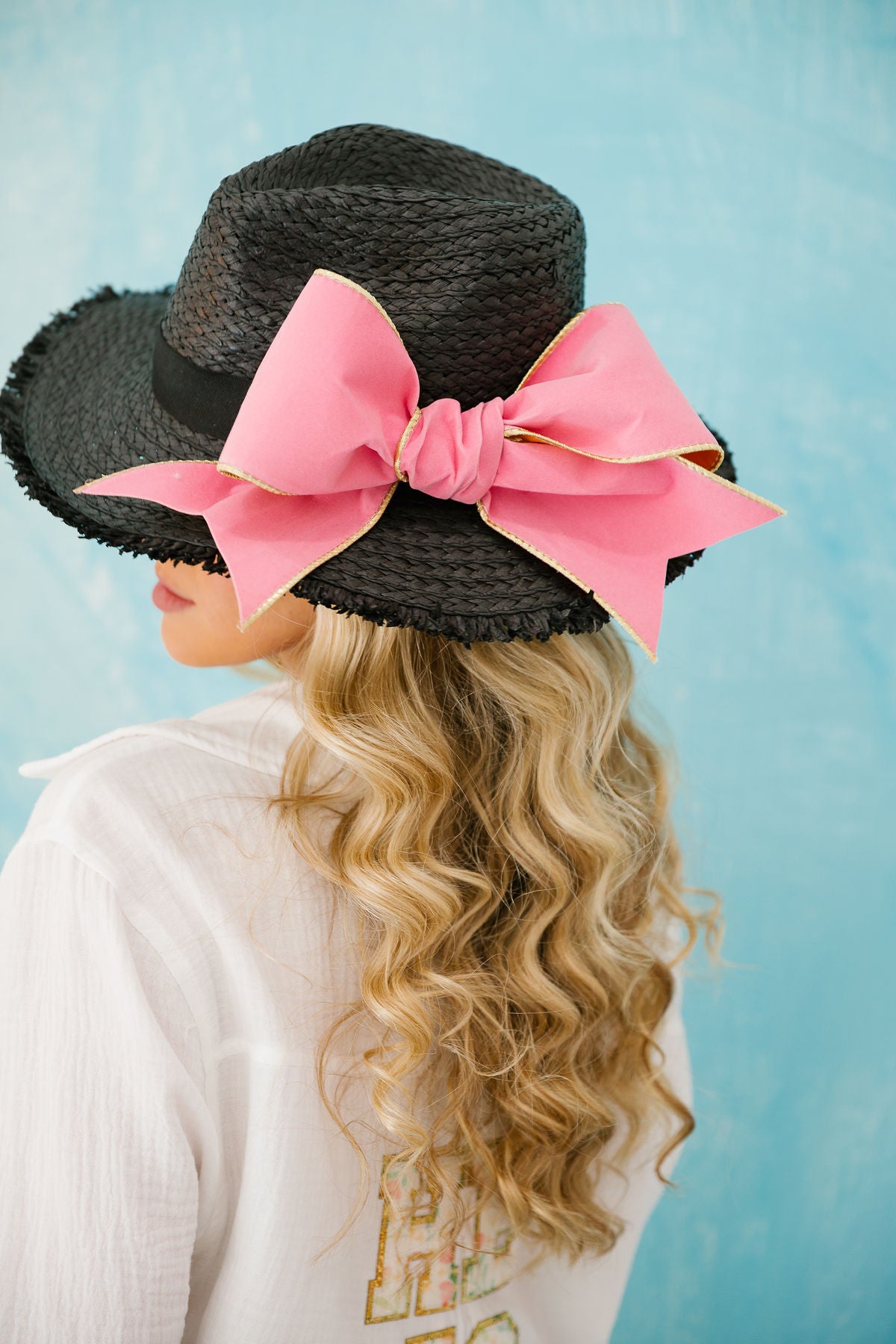 BLUSH BOW SUN HAT RANCHER HAT Judith March