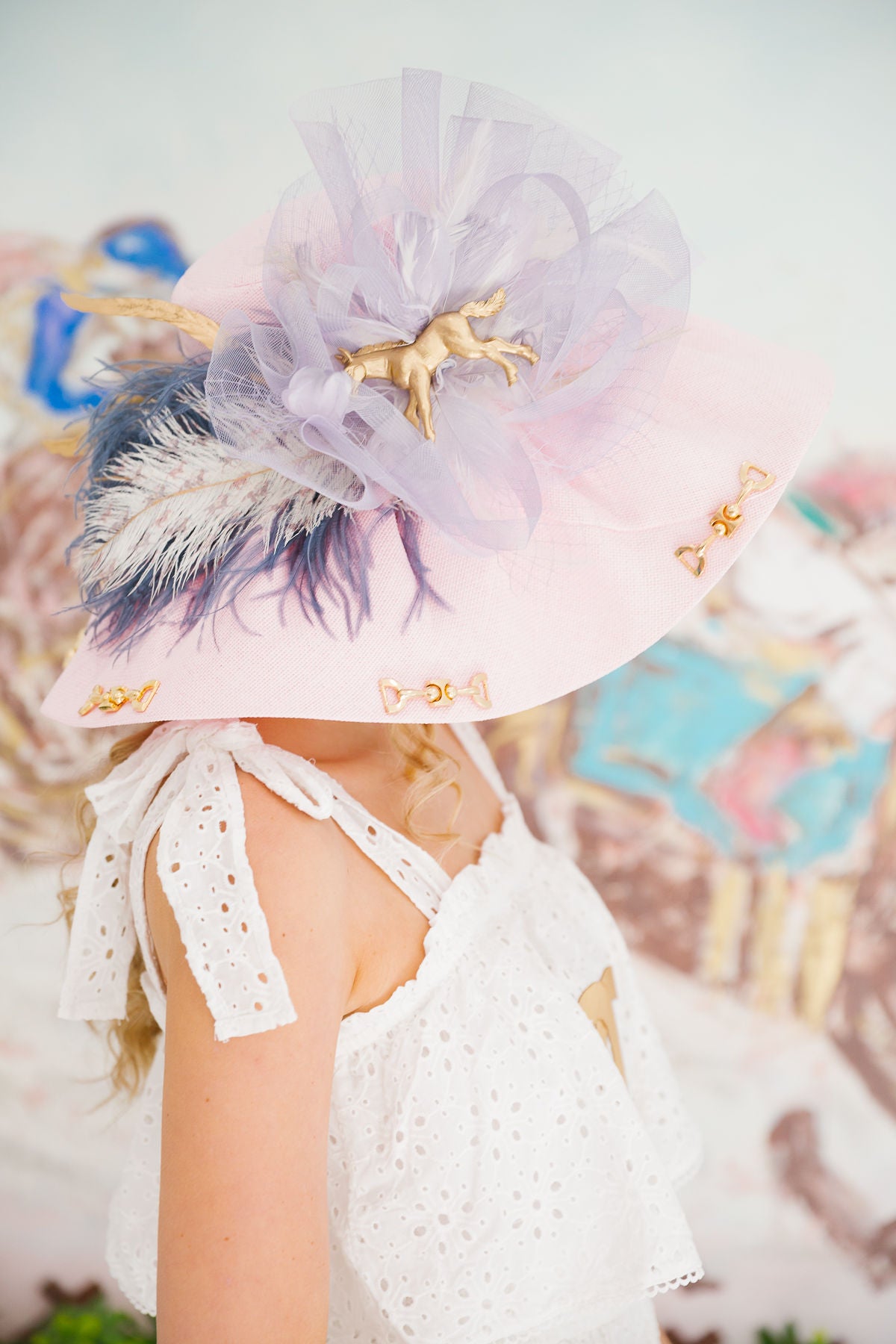 BLUEBELL BRIDLE PINK SUN HAT RANCHER HAT Judith March