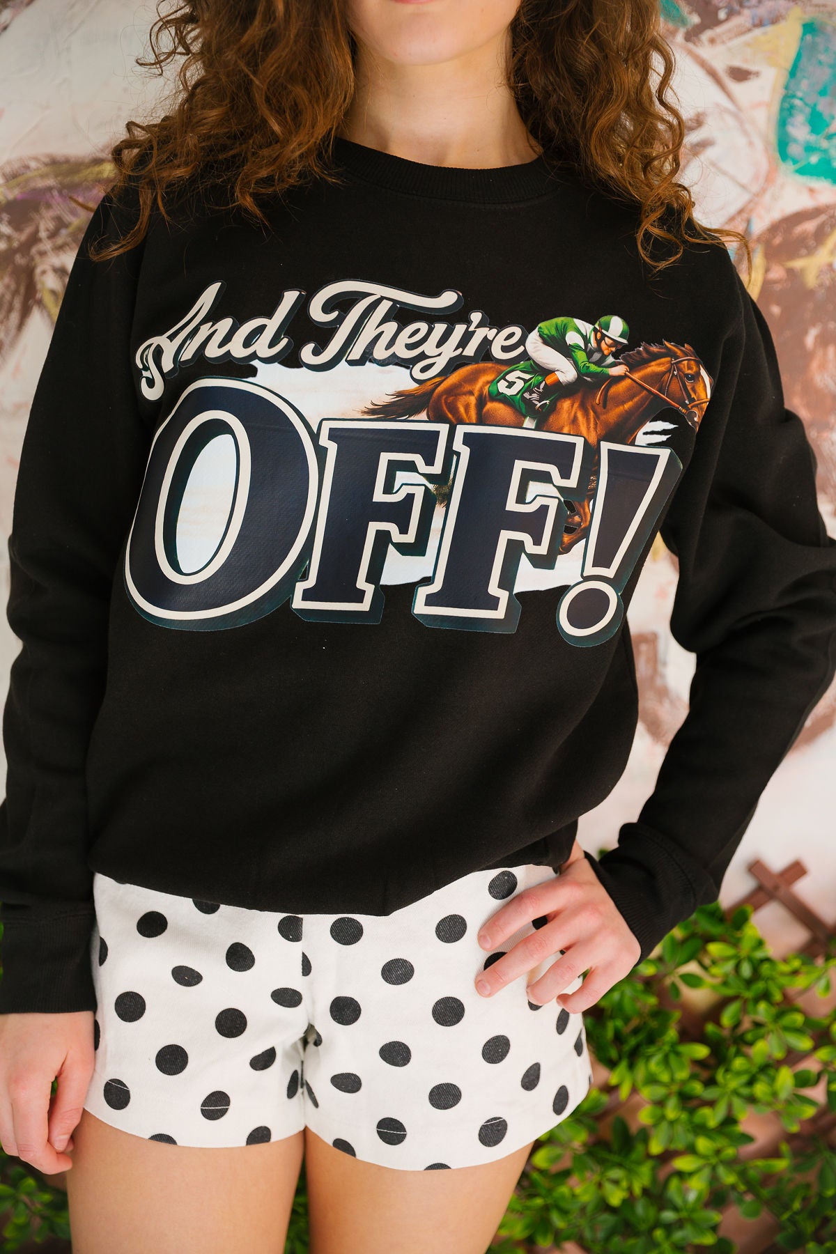 AND THEY'RE OFF BLACK PULLOVER PULLOVER Judith March