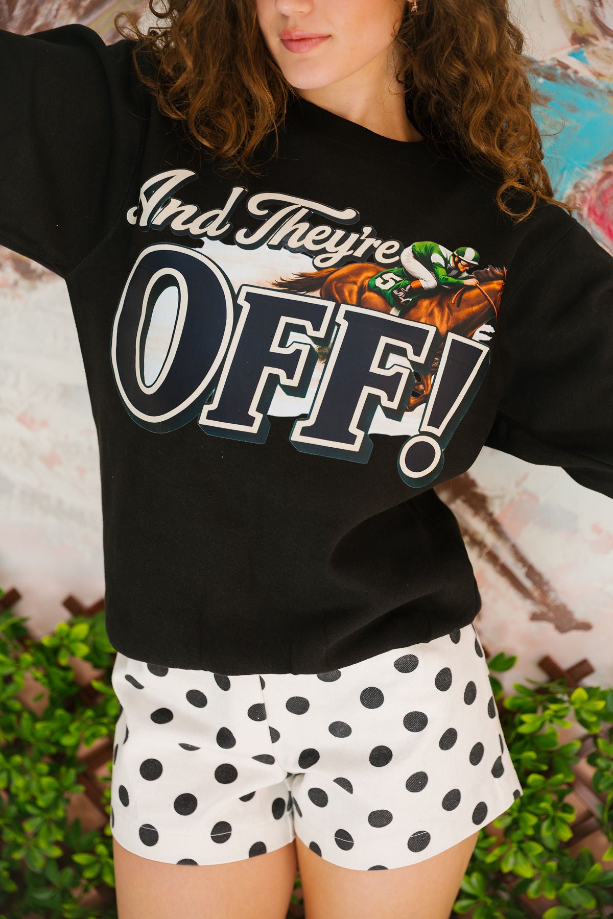 AND THEY'RE OFF BLACK PULLOVER PULLOVER Judith March
