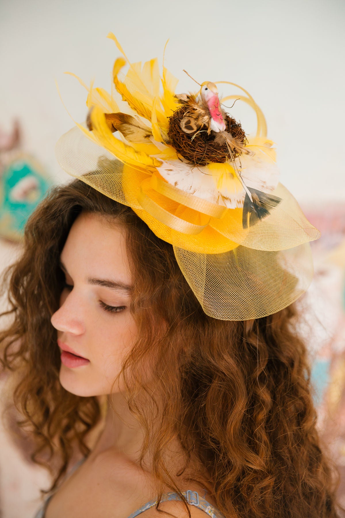 GOLDEN NEST FASCINATOR FASCINATOR Judith March