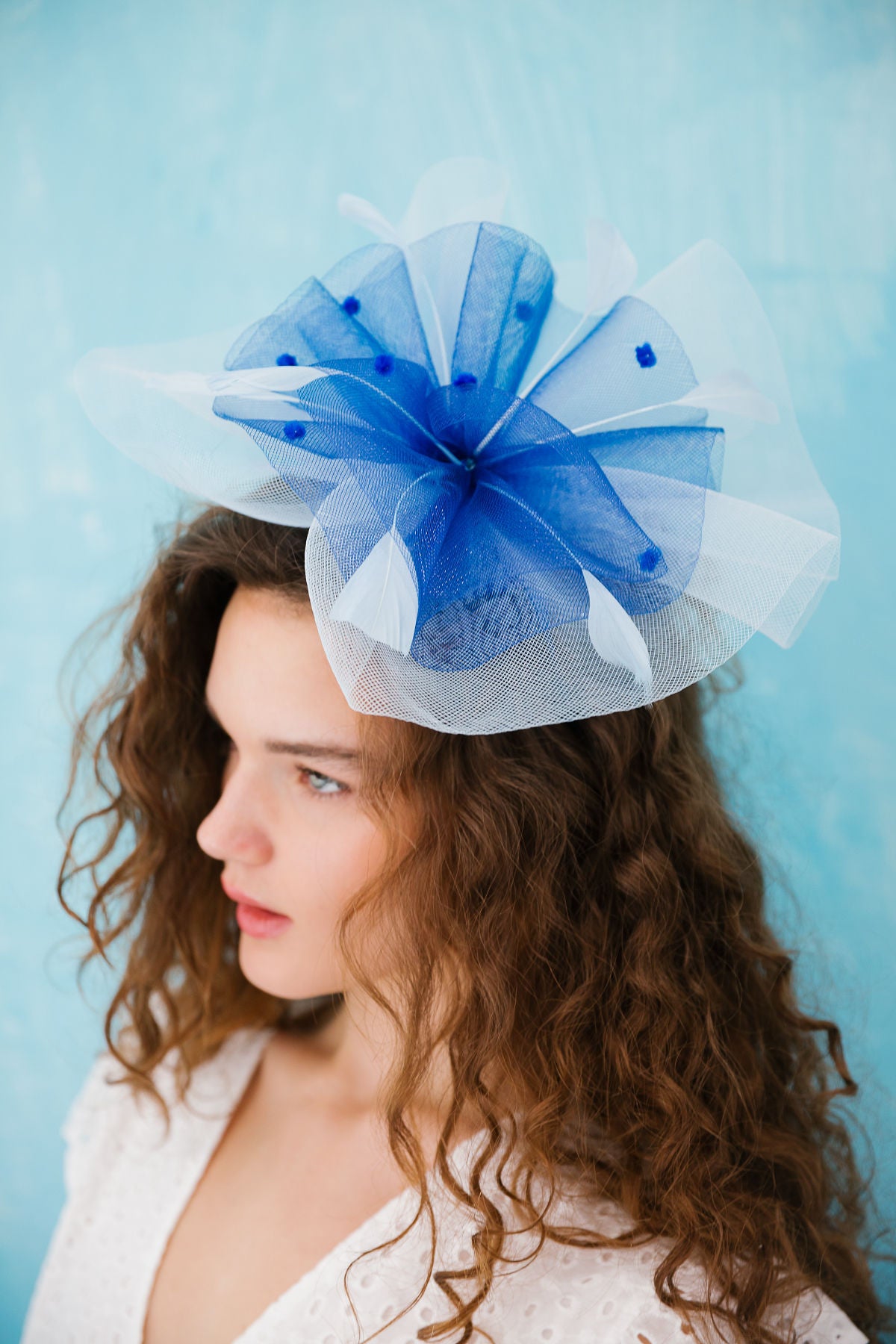 COASTAL BLUES FASCINATOR FASCINATOR Judith March