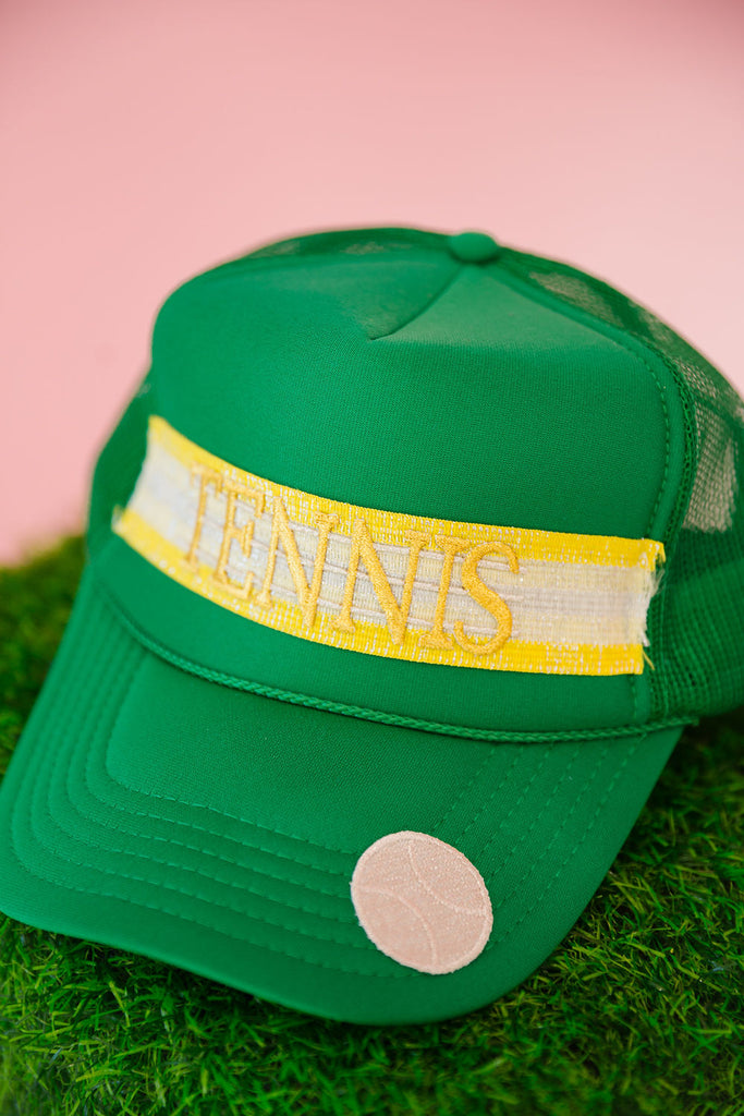 TENNIS RIBBON GREEN TRUCKER HAT (PRE-ORDER) TRUCKER HAT Judith March