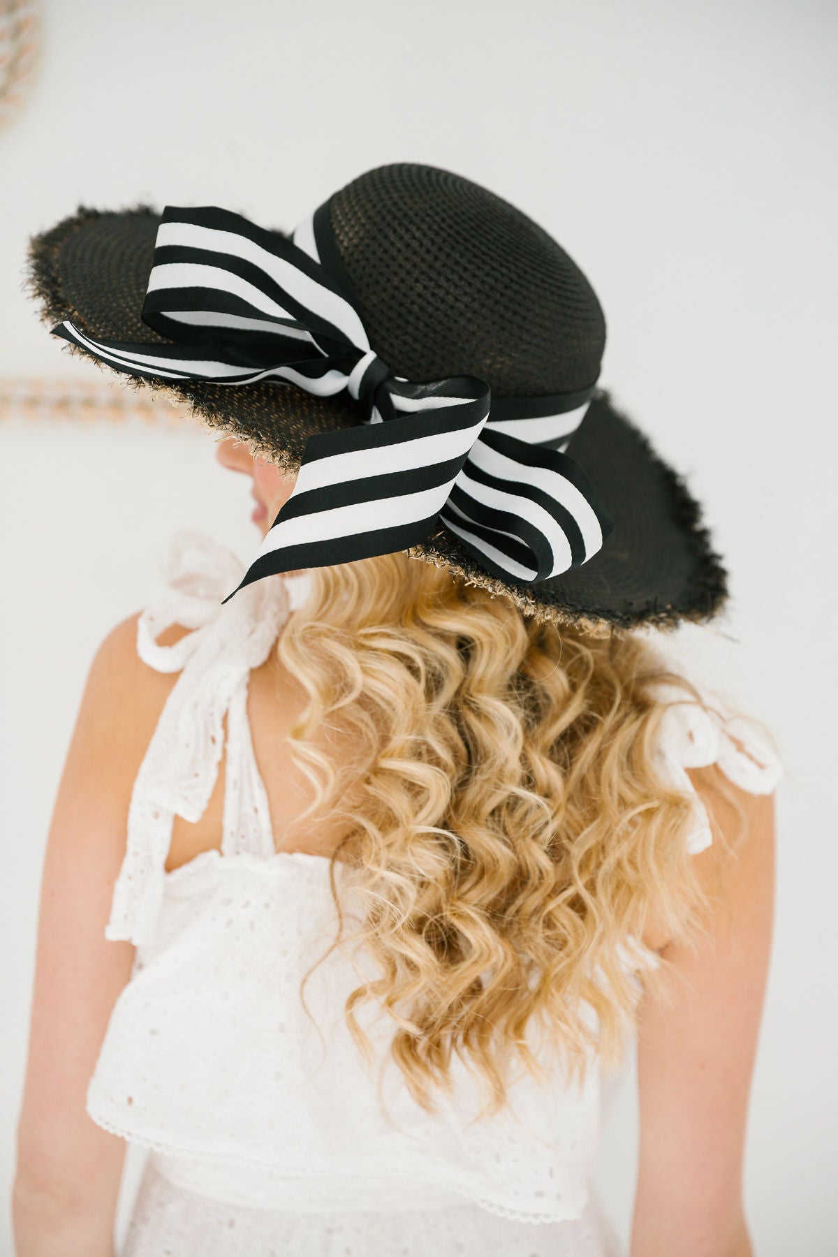 COASTAL STRIPES BLACK SUN HAT Sun hat Judith March