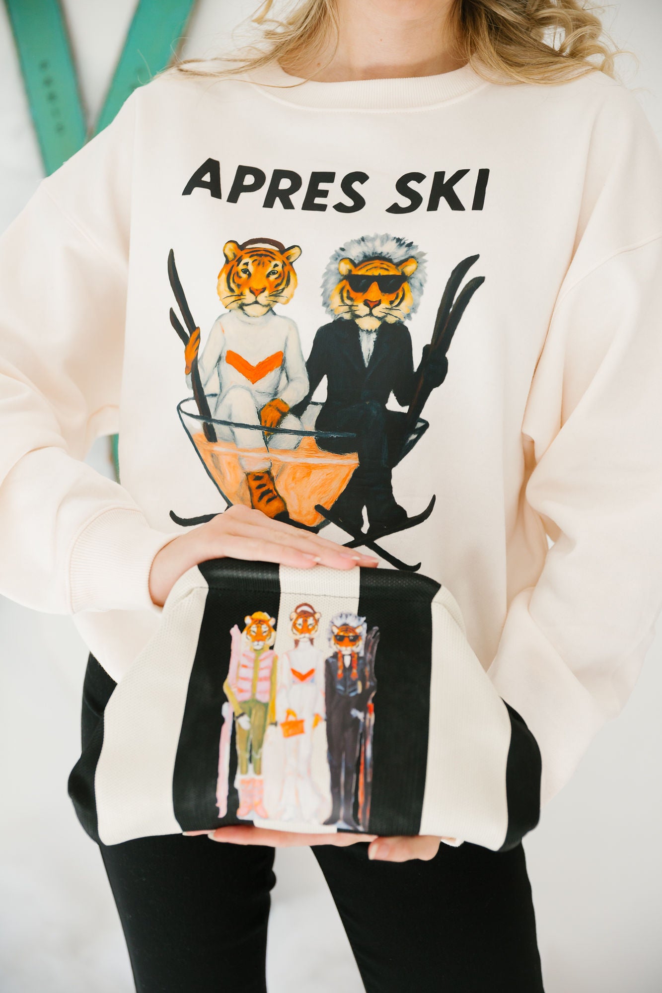 PROWL & POWDER STRIPED CLUTCH Clutch Judith March