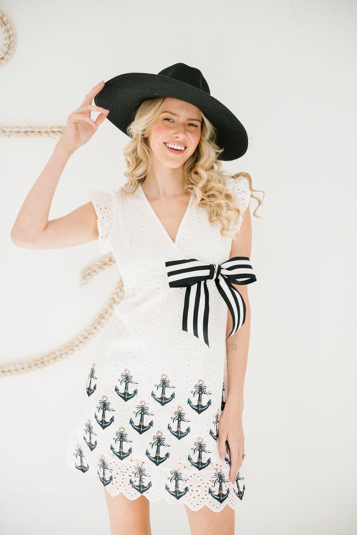 ANCHORS AWEIGH WHITE DRESS DRESS Judith March