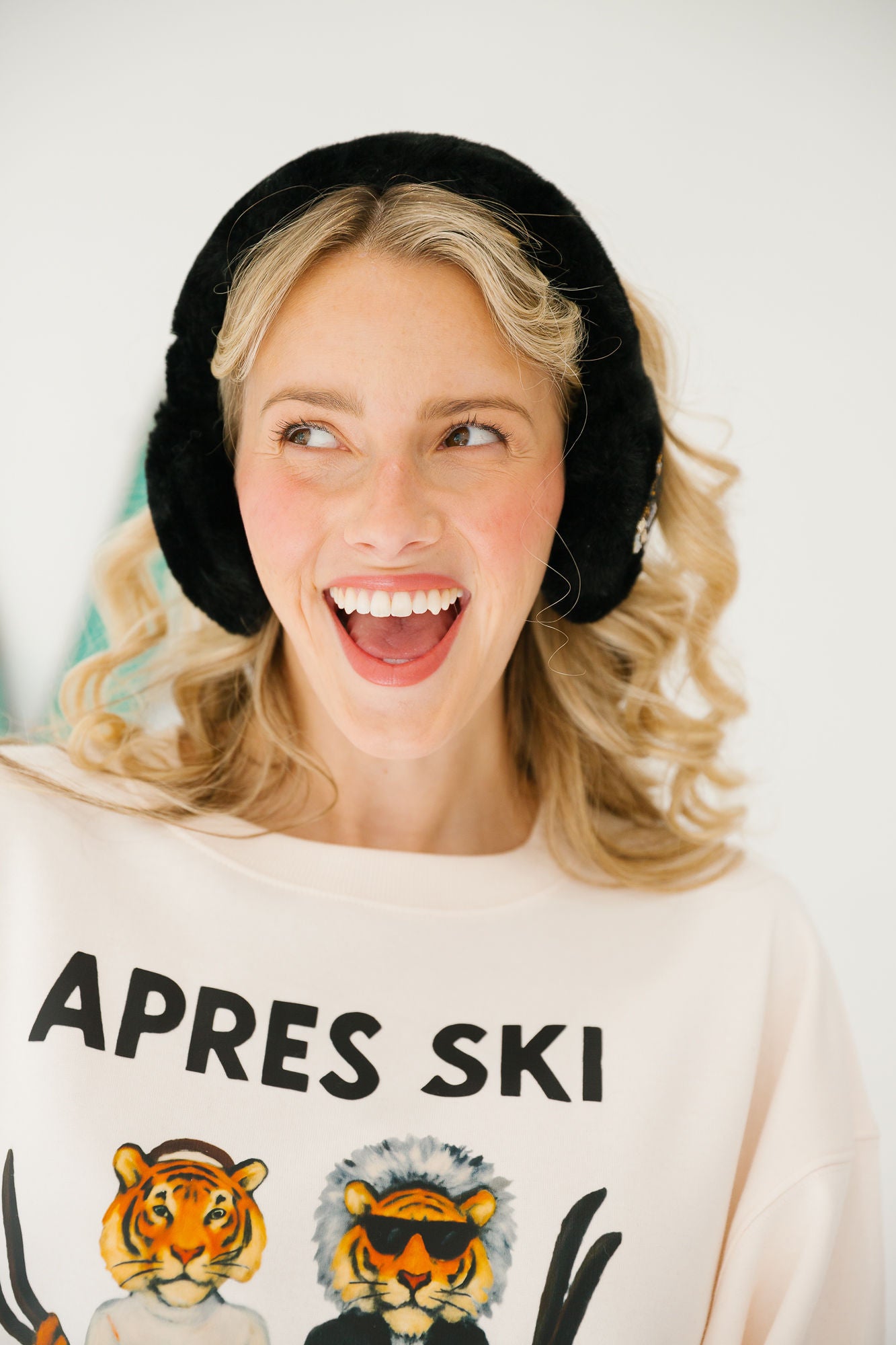 WILD SIDE BLACK EAR MUFFS Headband Judith March