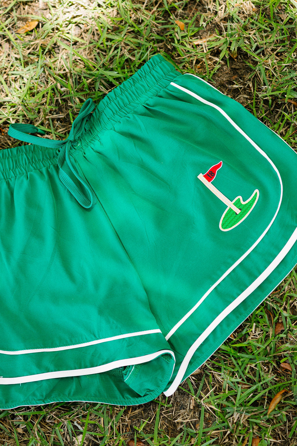 18TH HOLE GREEN ATHLETIC SHORTS SHORTS Judith March