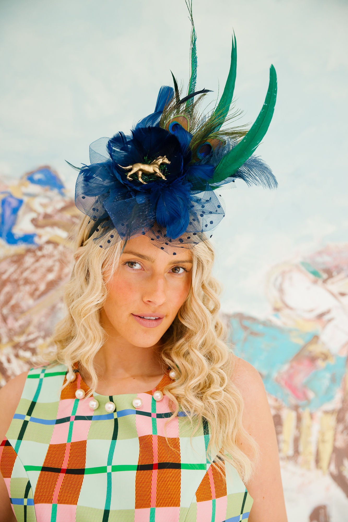 SAPPHIRE STAKES FASCINATOR (ONE OF A KIND) FASCINATOR Judith March