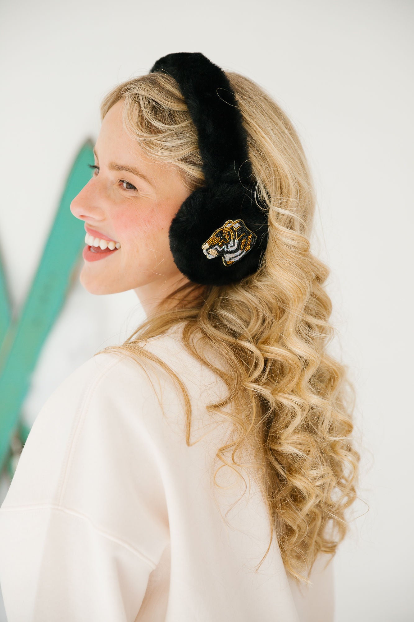 WILD SIDE BLACK EAR MUFFS Headband Judith March