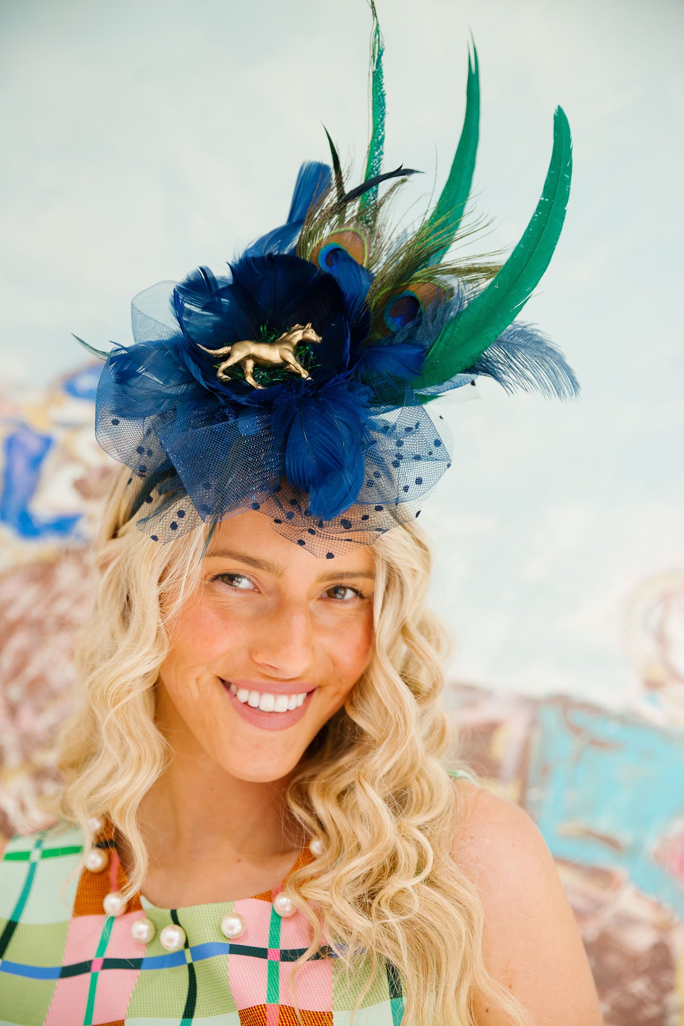 SAPPHIRE STAKES FASCINATOR (ONE OF A KIND) FASCINATOR Judith March