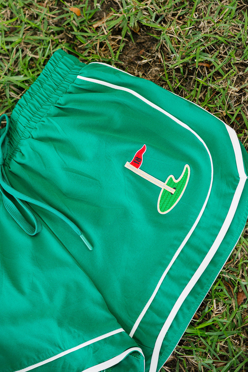 18TH HOLE GREEN ATHLETIC SHORTS SHORTS Judith March