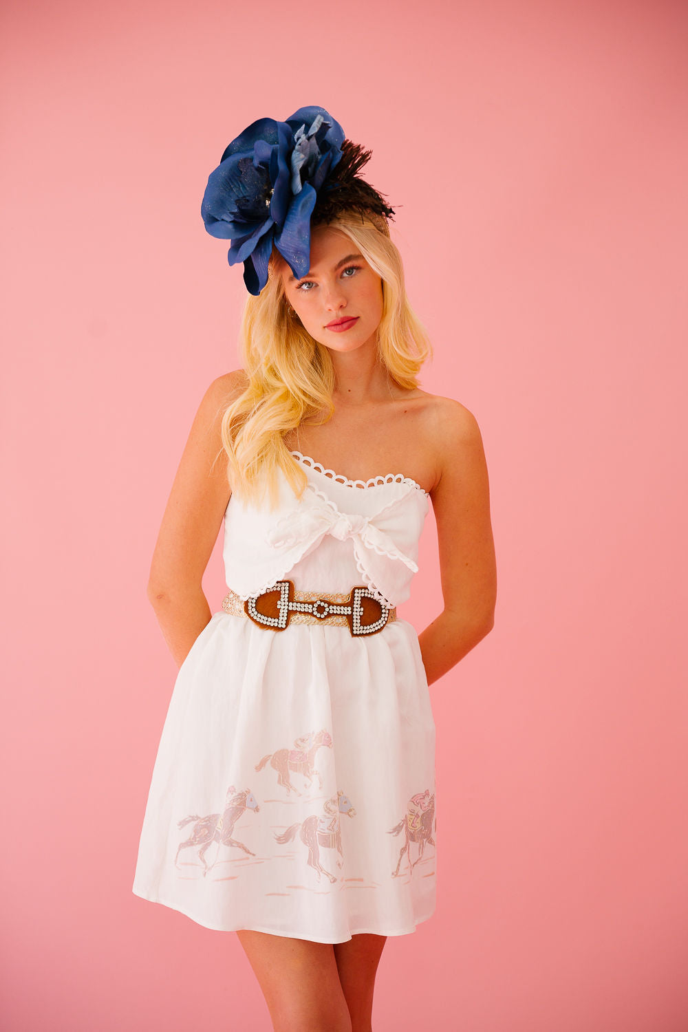 LET'S RACE WHITE DRESS DRESS Judith March