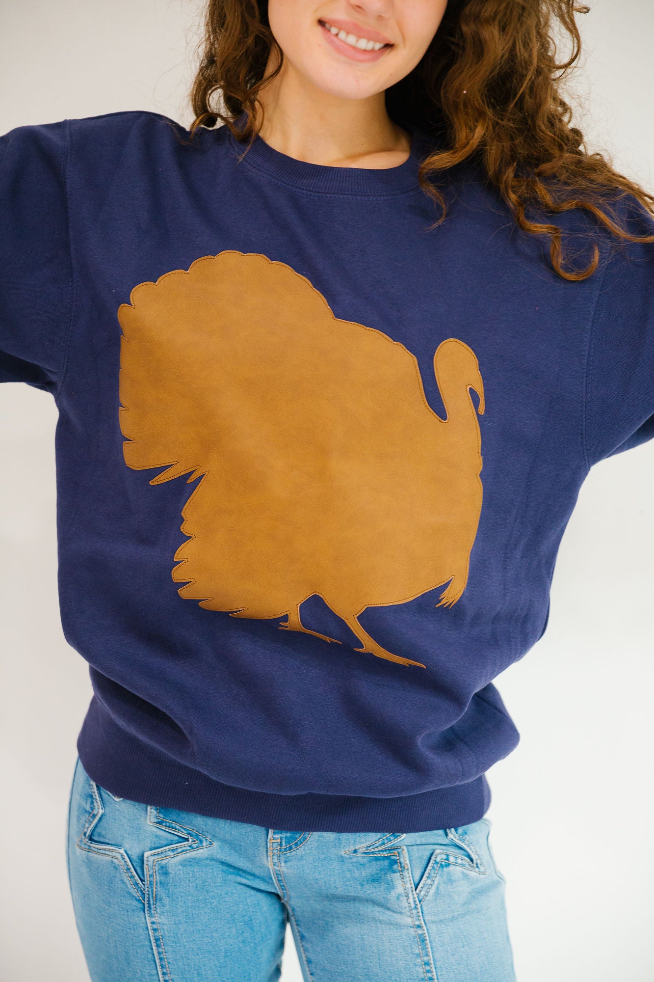 *FEAST SEASON NAVY PULLOVER - SMALL PULLOVER Judith March