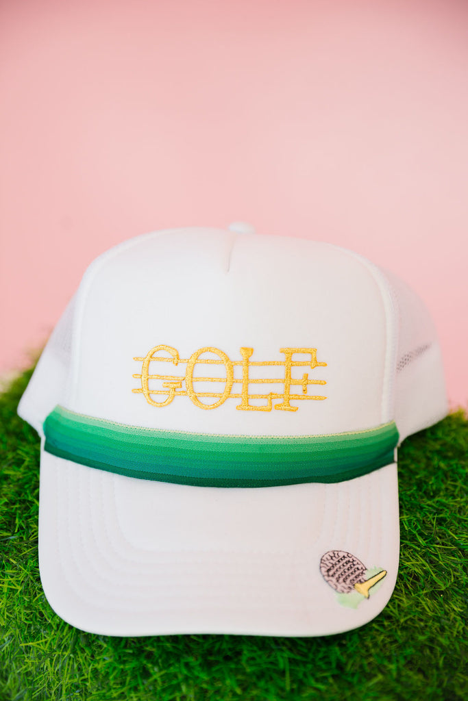 GOLF RIBBON WHITE TRUCKER HAT TRUCKER HAT Judith March   