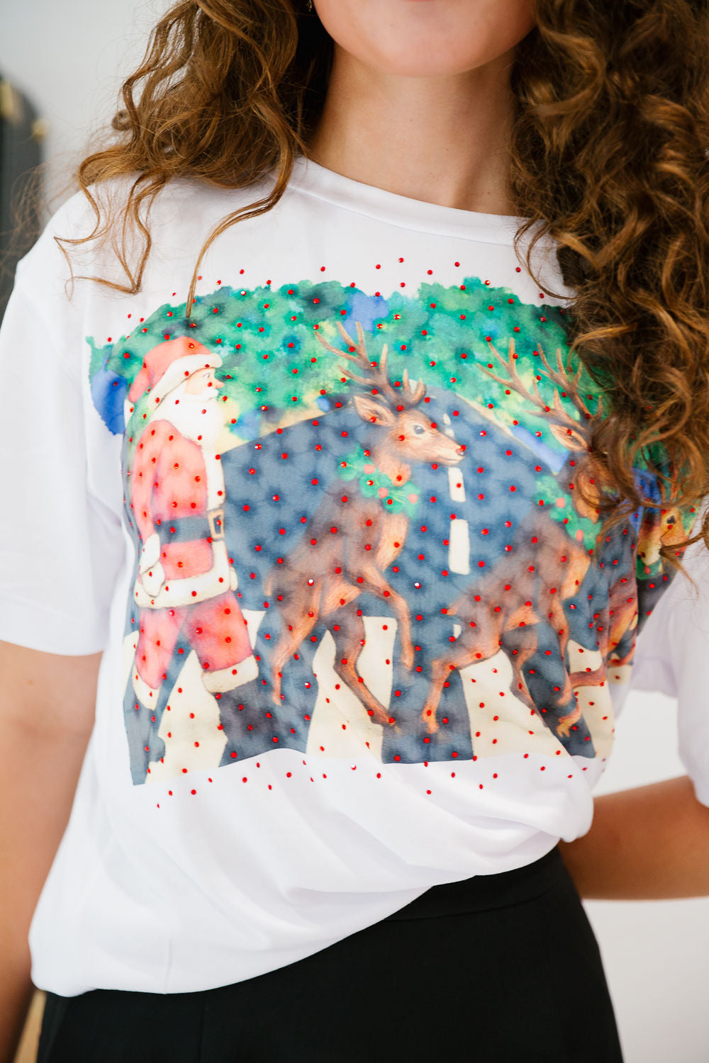 REINDEER ROAD WHITE TEE TEE Judith March