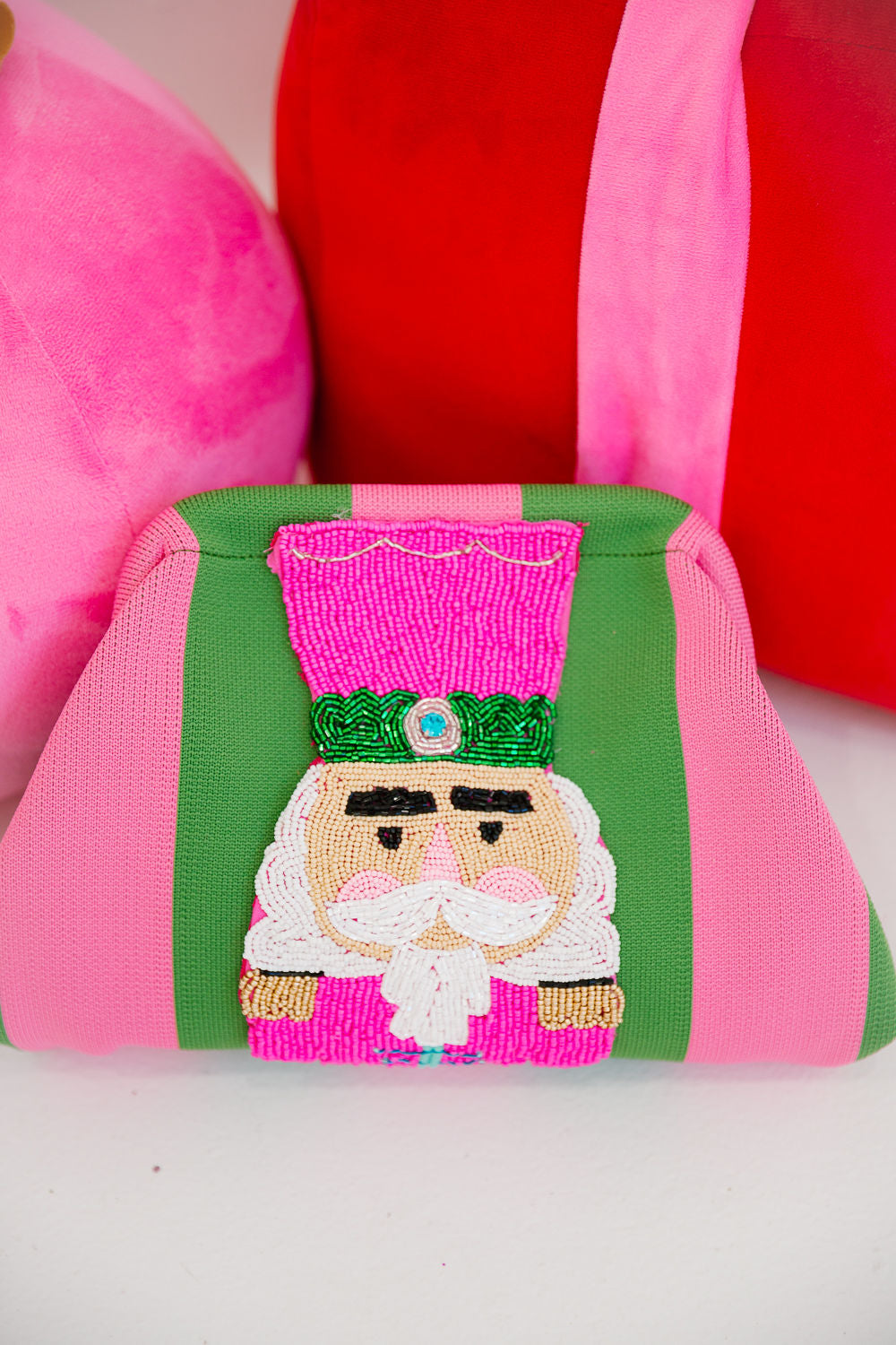 NUTCRACKER STRIPED CLUTCH PURSE Judith March