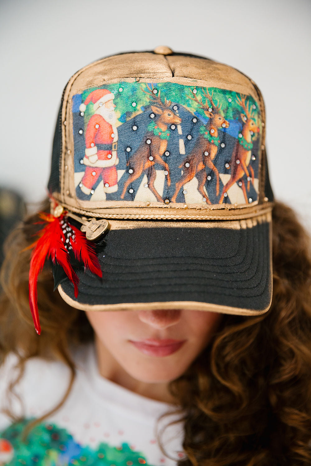 REINDEER ROAD BLACK TRUCKER HAT TRUCKER HAT Judith March