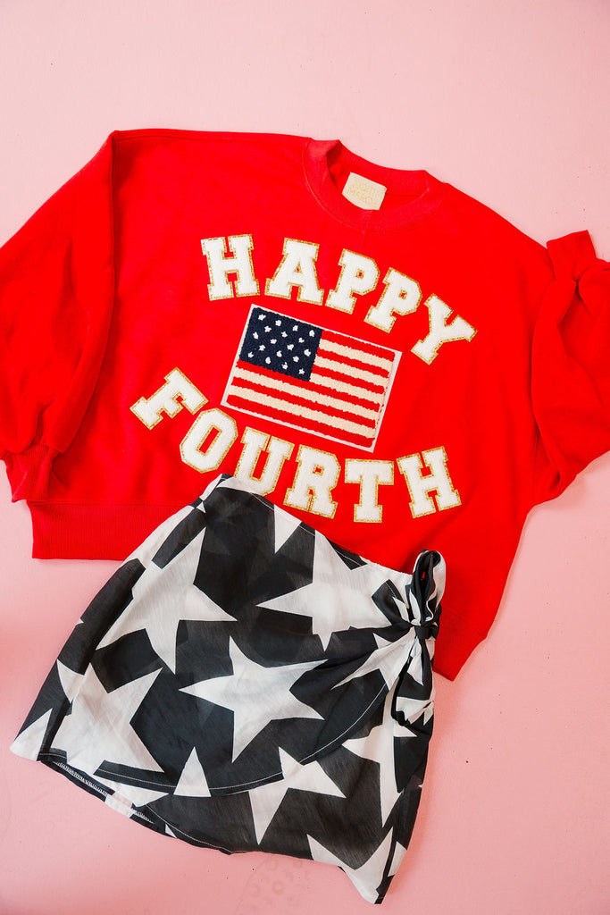 HAPPY FOURTH PULLOVERS pullover Judith March SMALL RED 