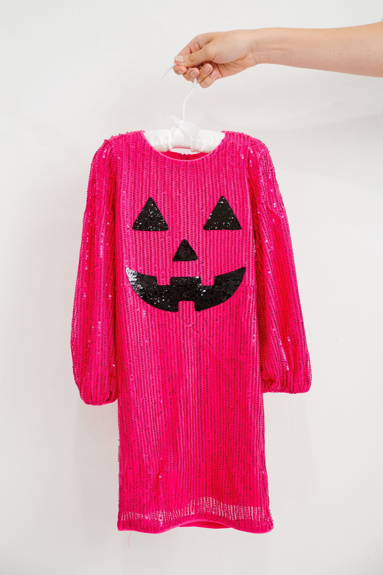 MINI KIDS SPOOKY SEASON PINK SEQUIN DRESS DRESS Judith March