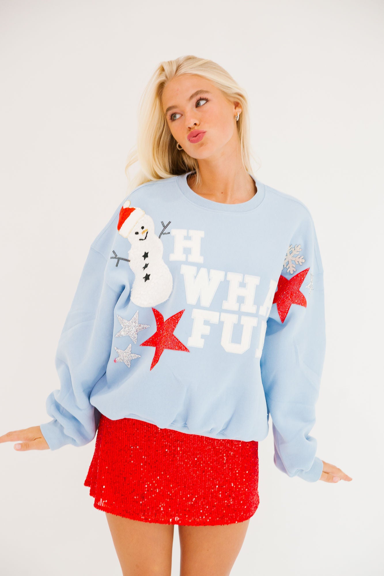 OH WHAT FUN BLUE PULLOVER PULLOVER Judith March