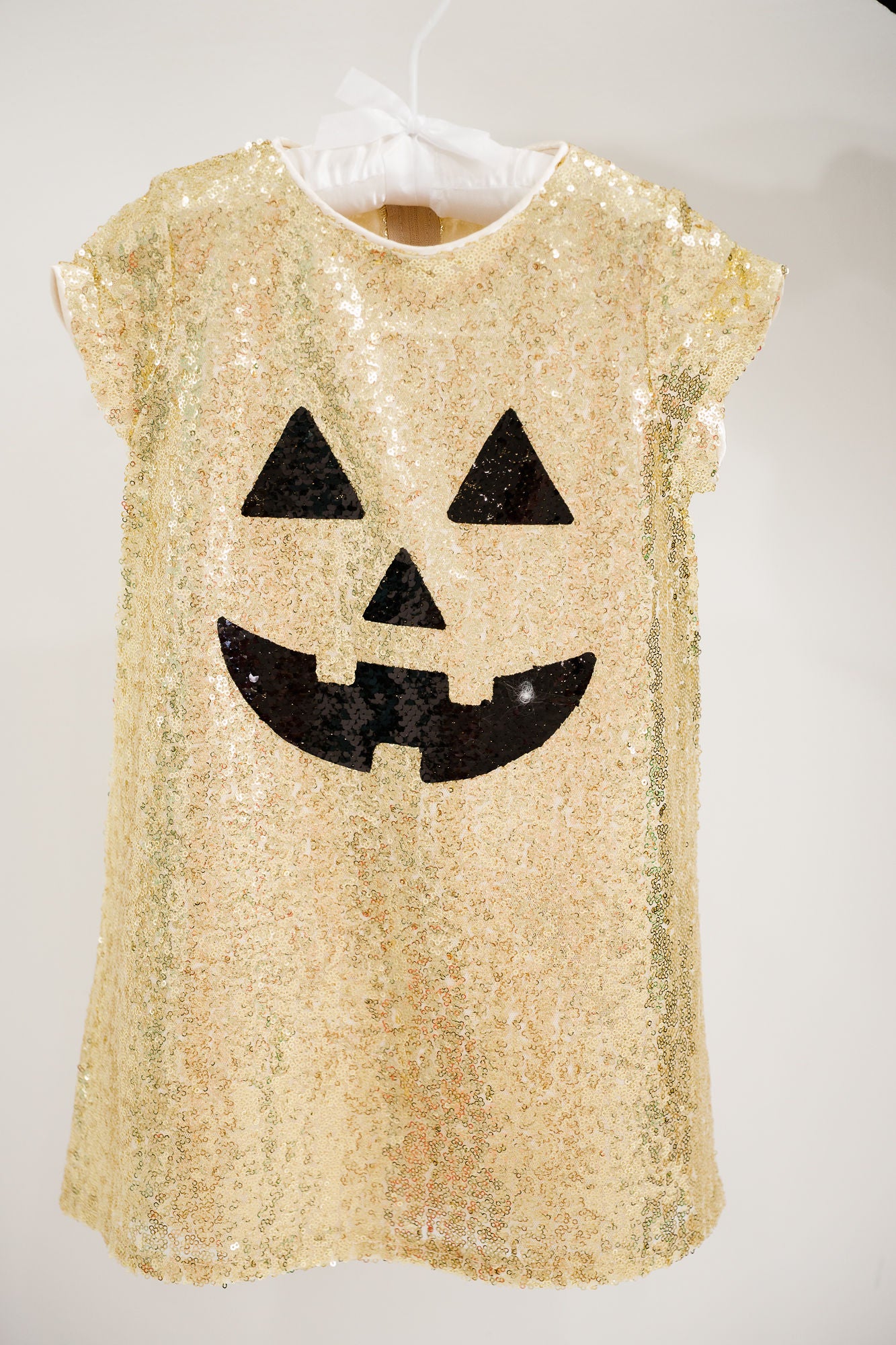 MINI KIDS SPOOKY SEASON GOLD SEQUIN DRESS DRESS Judith March