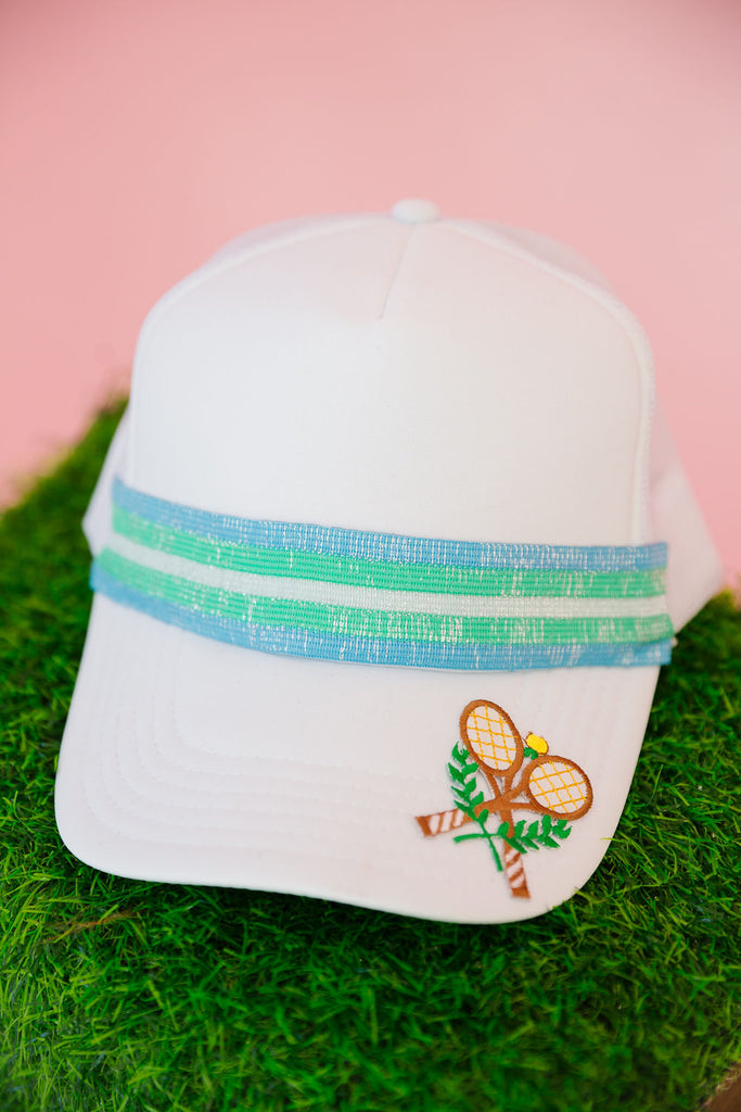 PLAYING DOUBLES RIBBON TRUCKER HAT TRUCKER HAT Judith March   