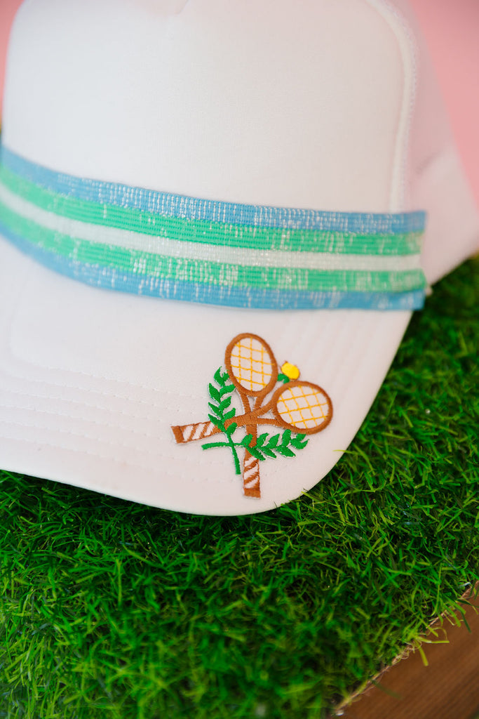PLAYING DOUBLES RIBBON TRUCKER HAT TRUCKER HAT Judith March   