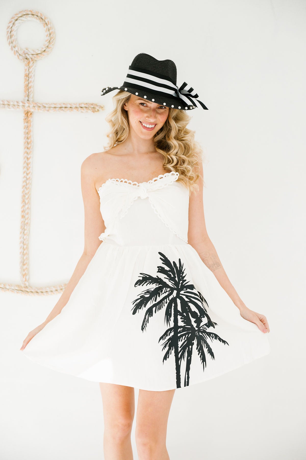 PALM PARADISE WHITE DRESS DRESS Judith March