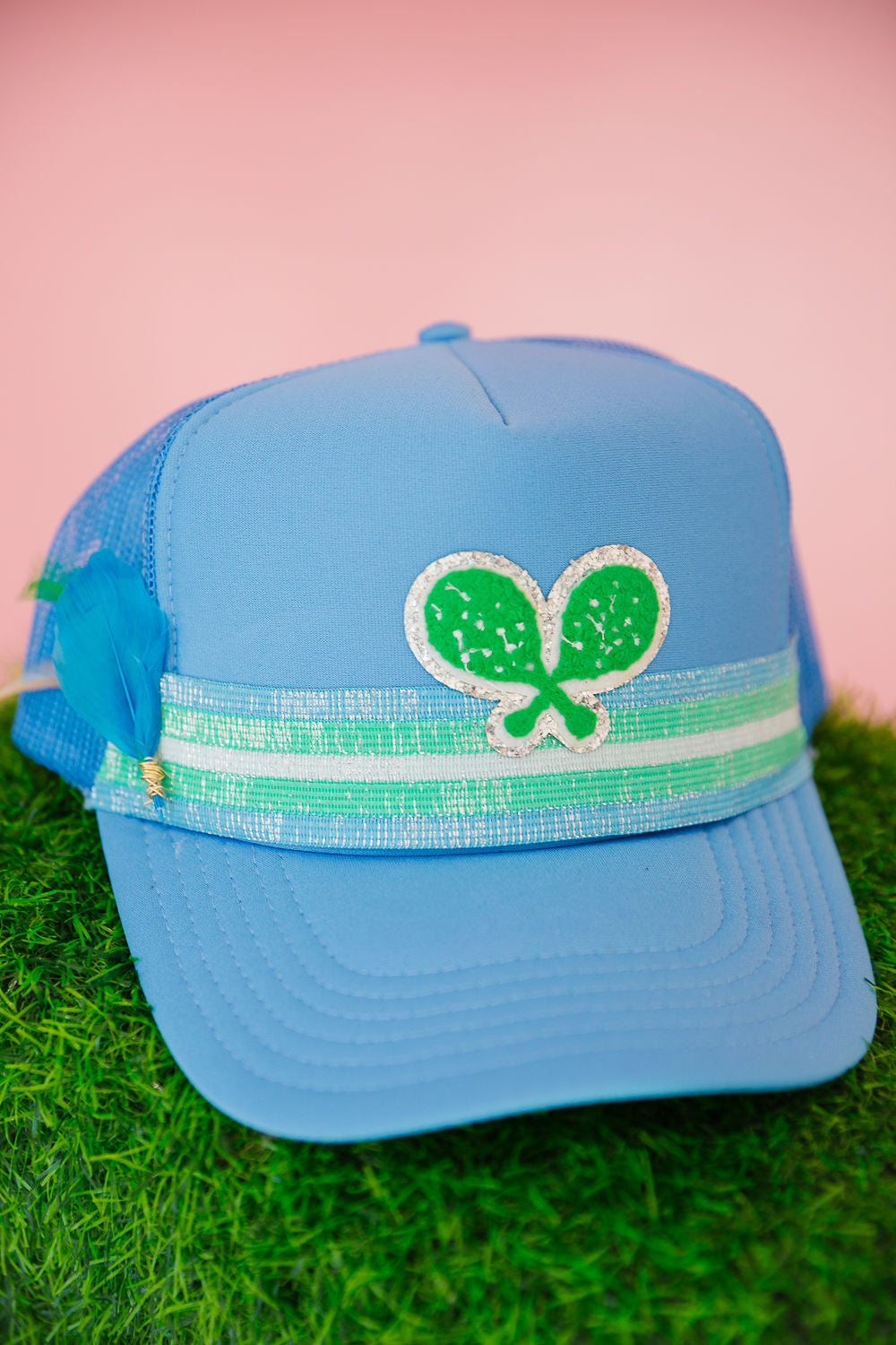 TENNIS STAR BLUE RIBBON TRUCKER HAT TRUCKER HAT Judith March