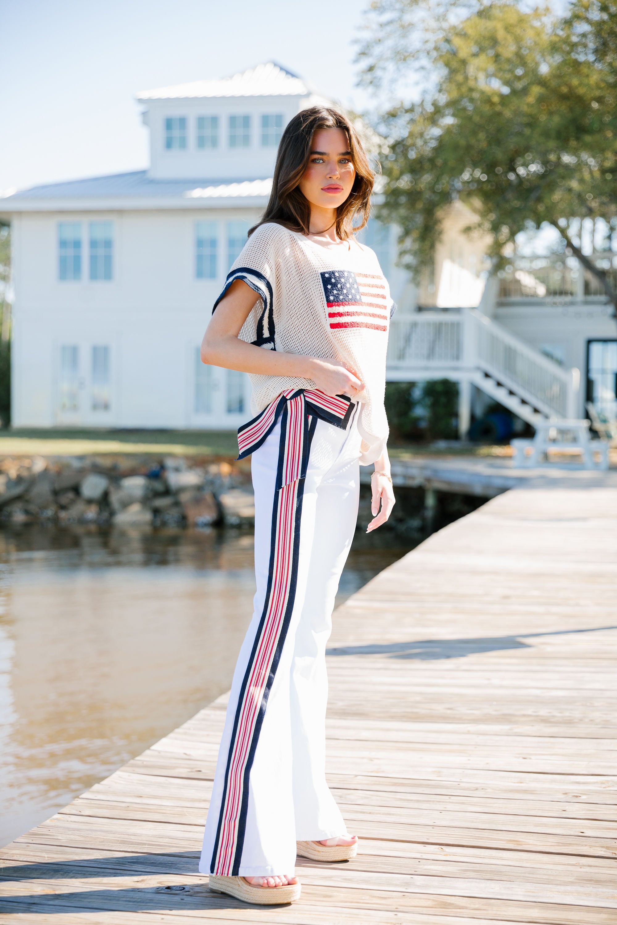 USA STRIPED BOW FLARES FLARES Judith March