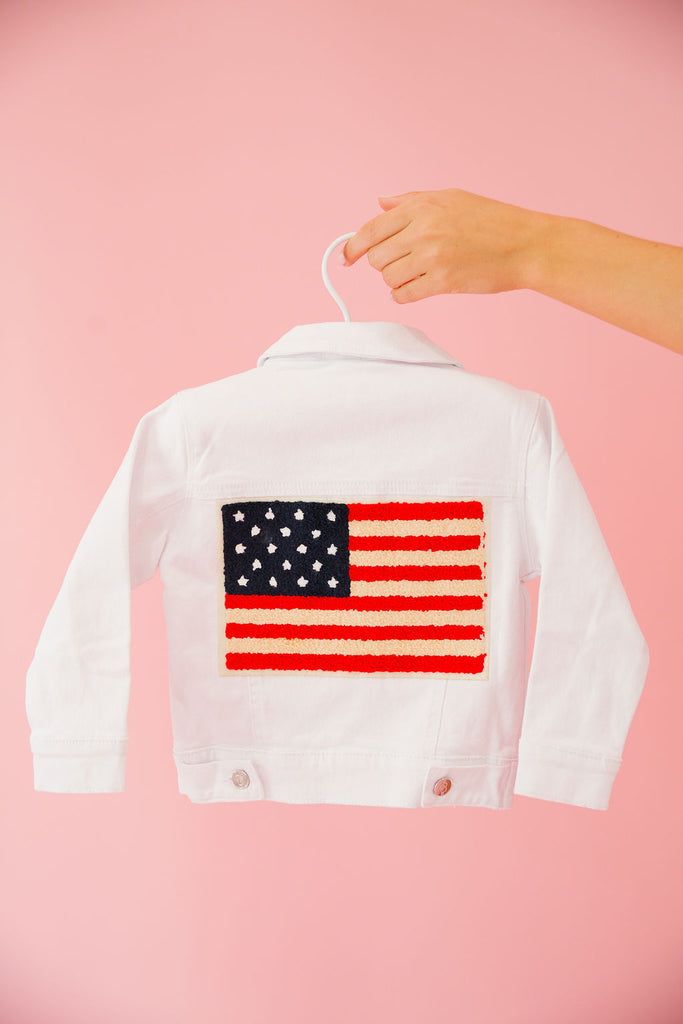 MINI KIDS LAND OF THE FREE DENIM JACKET JACKET Judith March 2T WHITE 