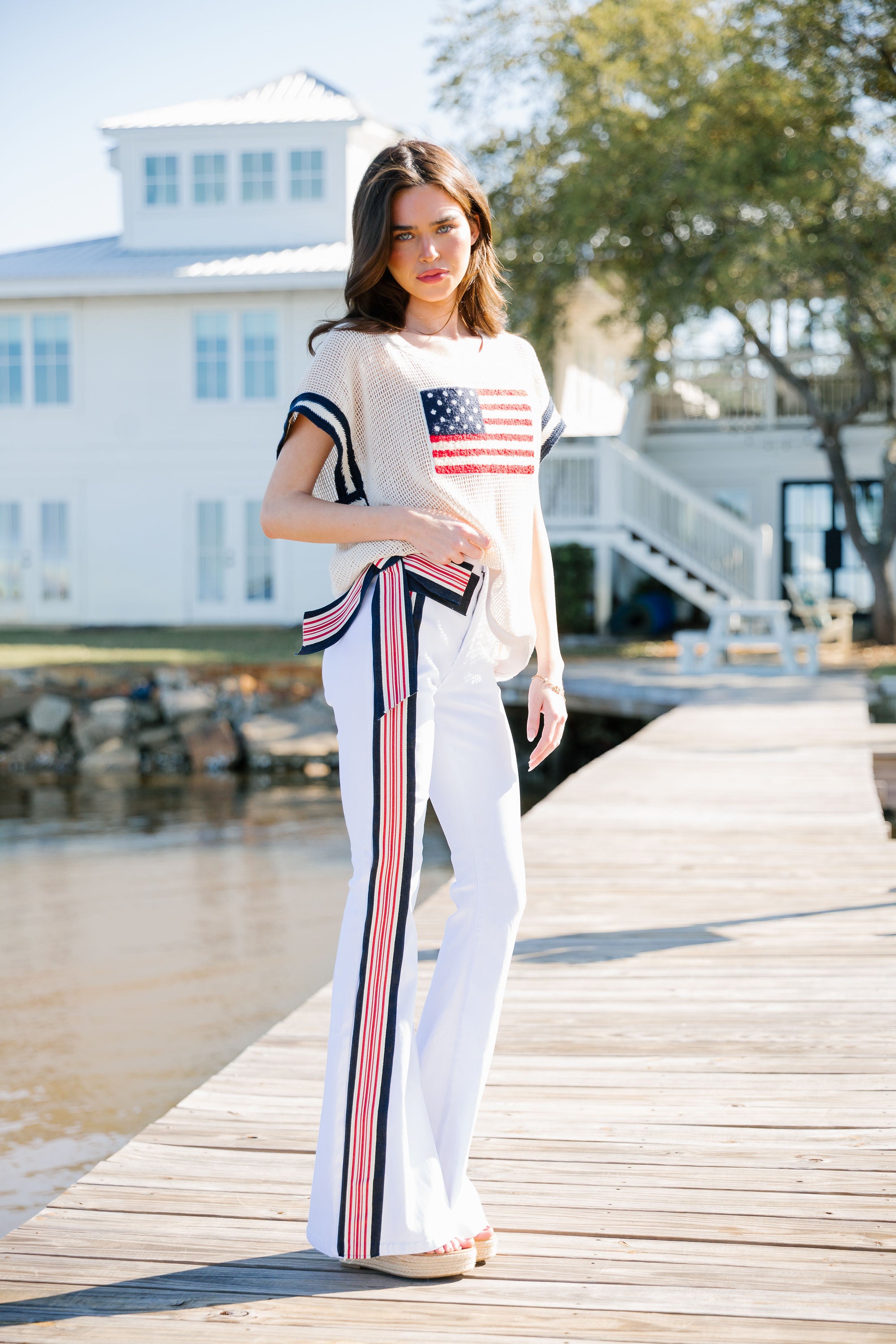 USA STRIPED BOW FLARES FLARES Judith March