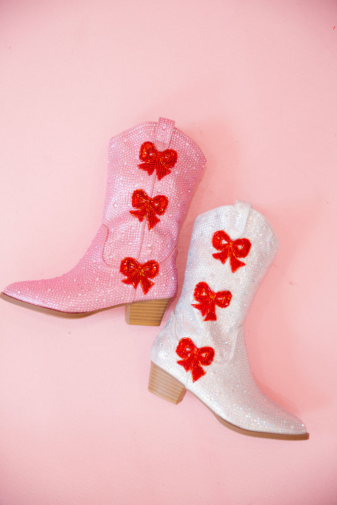 MINI KIDS CHRISTMAS BOW SPARKLE BOOTS Judith March