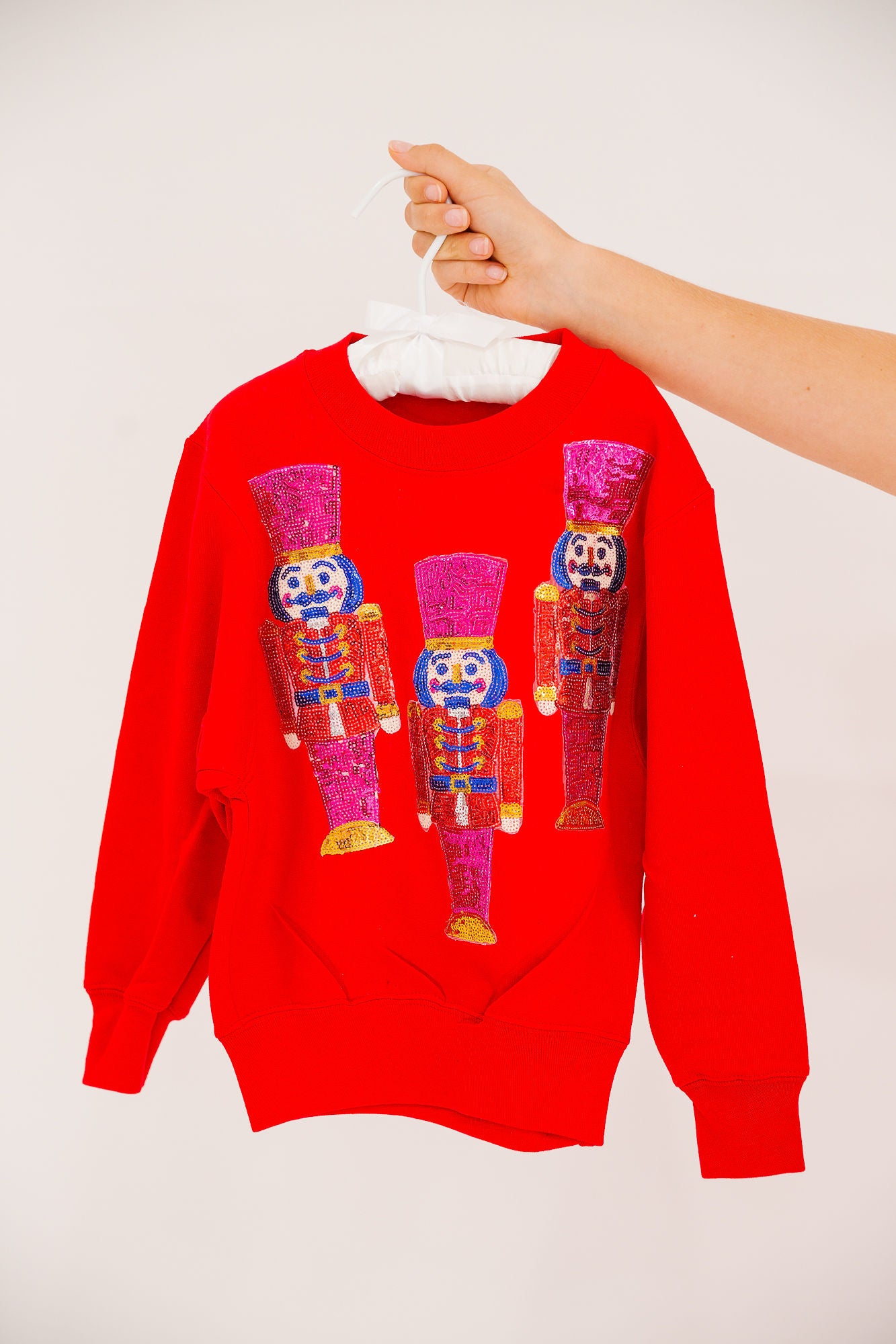 MINI KIDS SEQUIN NUTCRACKER RED PULLOVER PULLOVER Judith March
