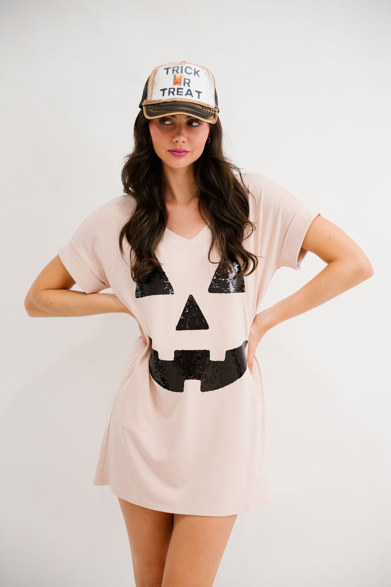 JACK O' LANTERN T-SHIRT DRESS DRESS Judith March