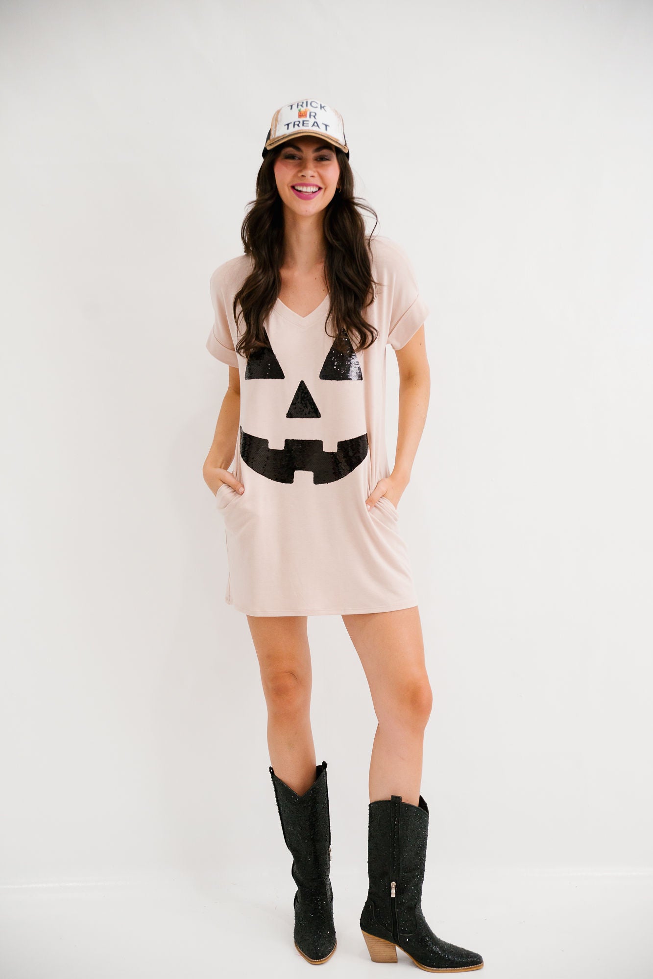 JACK O' LANTERN T-SHIRT DRESS DRESS Judith March