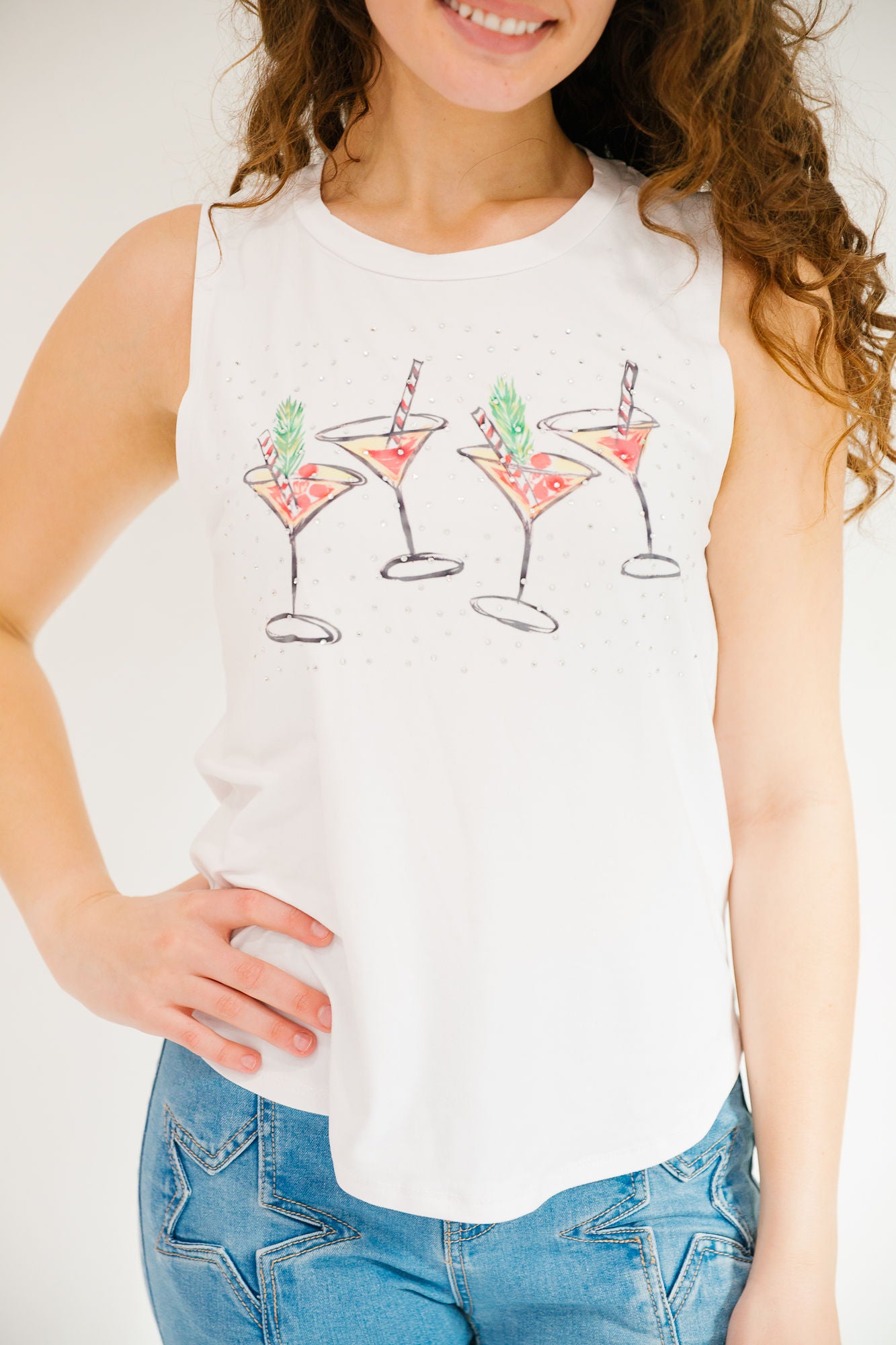 *CHRISTMAS COSMO TANK/TEE - MULTIPLE SIZES PULLOVER Judith March