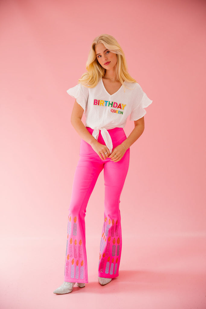BIRTHDAY QUEEN WHITE TOP TOP Judith March