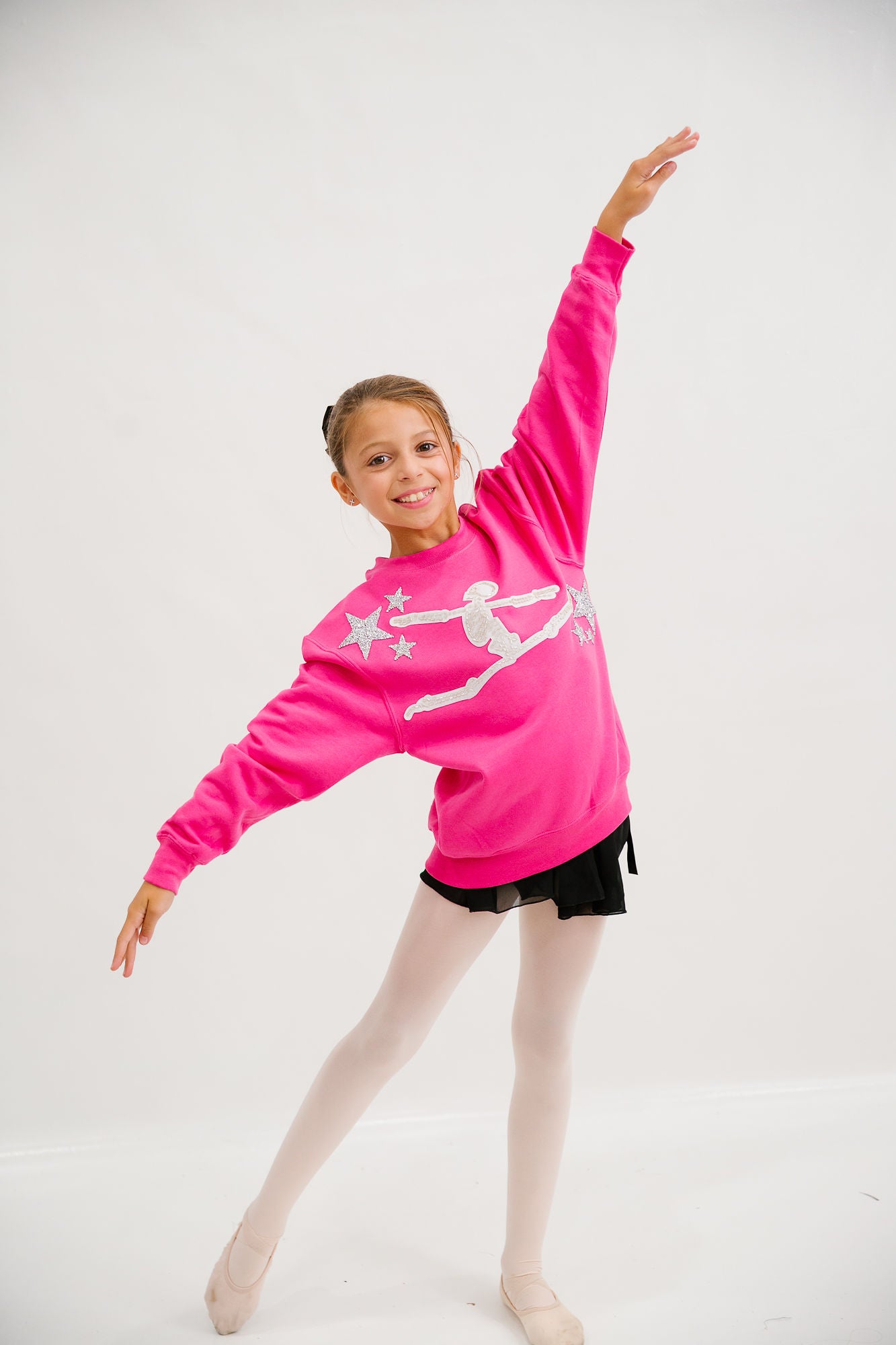 MINI KIDS DANCING SKELETON PINK PULLOVER PULLOVER Judith March