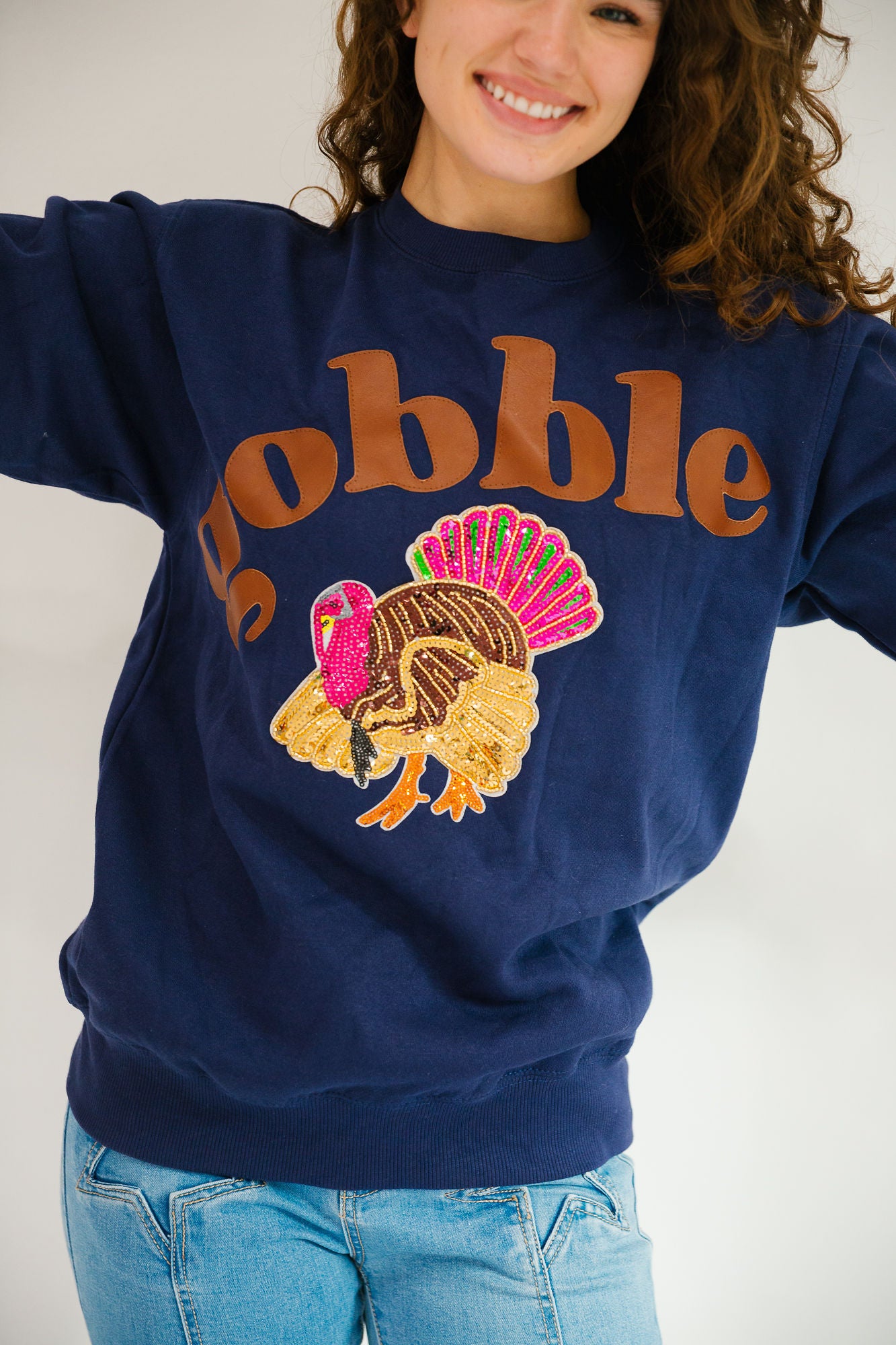 *GOBBLE NAVY PULLOVER - MEDIUM PULLOVER Judith March