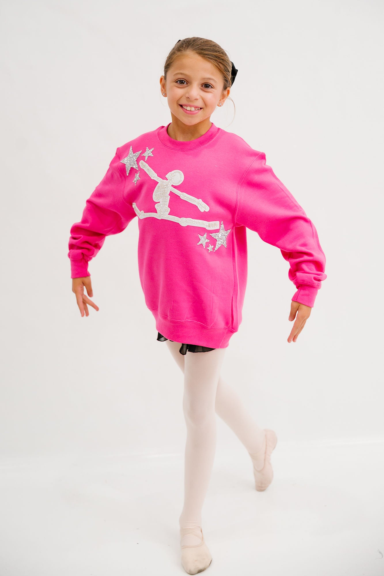 MINI KIDS DANCING SKELETON PINK PULLOVER PULLOVER Judith March
